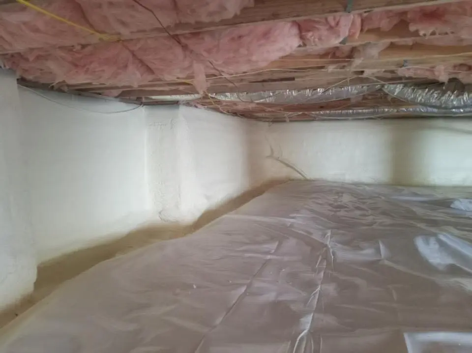 Crawl space encapsulation with closed-cell spray foam for Attic Insulation in Sun City Center
